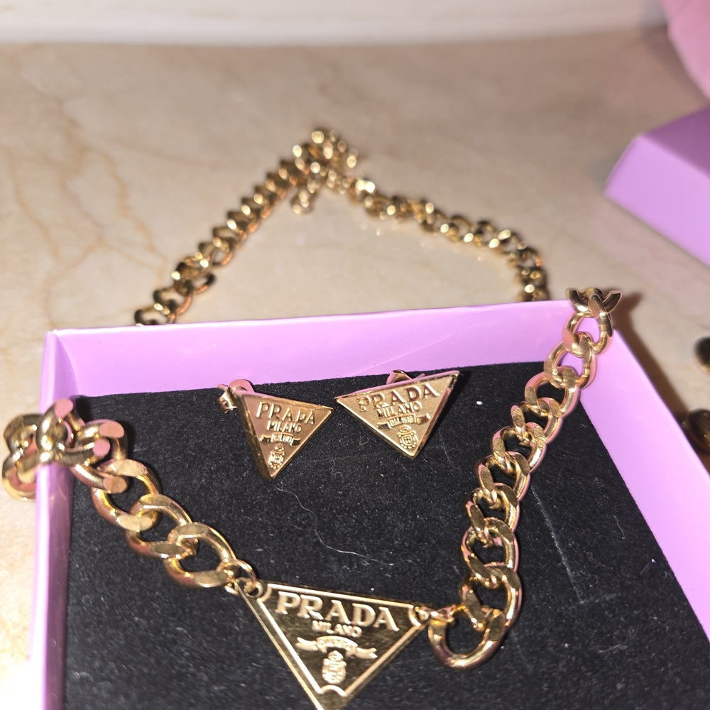 Prada Gold Jewelry Set